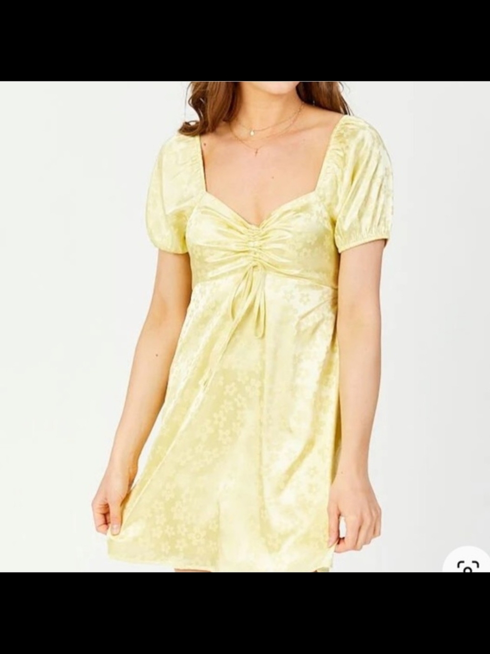 Altar'd State Silky Puff Sleeve Baby Doll Dress